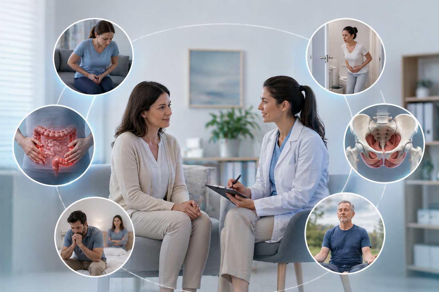 Two people sitting across from each other in a calm, private setting, engaged in a supportive conversation.